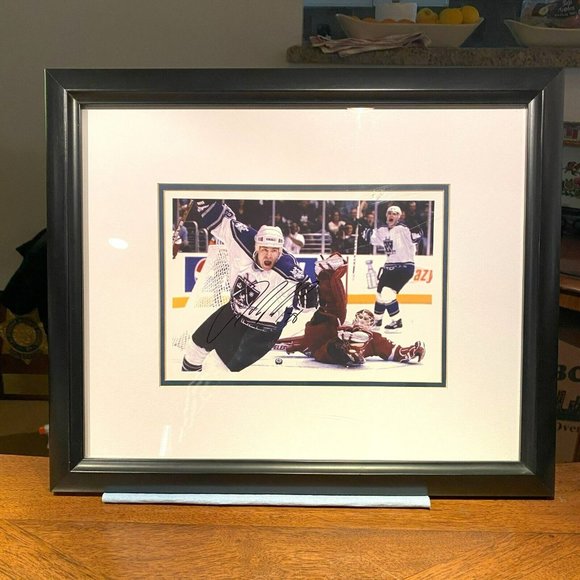 NHL 2001 Adam Deadmarsh LA Kings Game-Winner Framed Autographed Photo